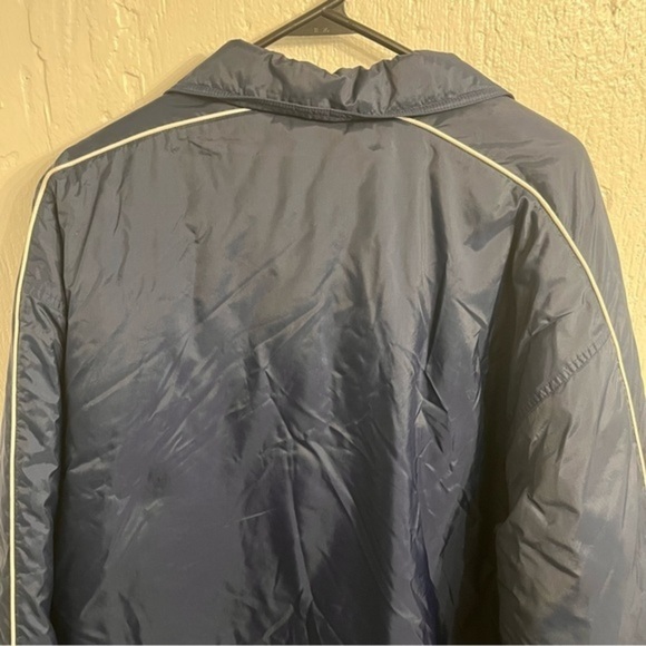 Puma‎ Button Down Windbreaker Navy Blue Jacket Large - Picture 5 of 8